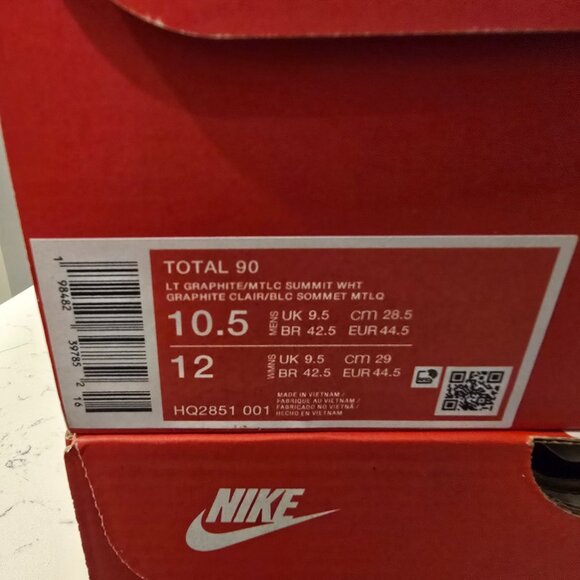 Nike Total 90 3 Light Graphite HQ2851-001 Men's Size 10.5 US Sneakers Shoes New - Picture 9 of 13